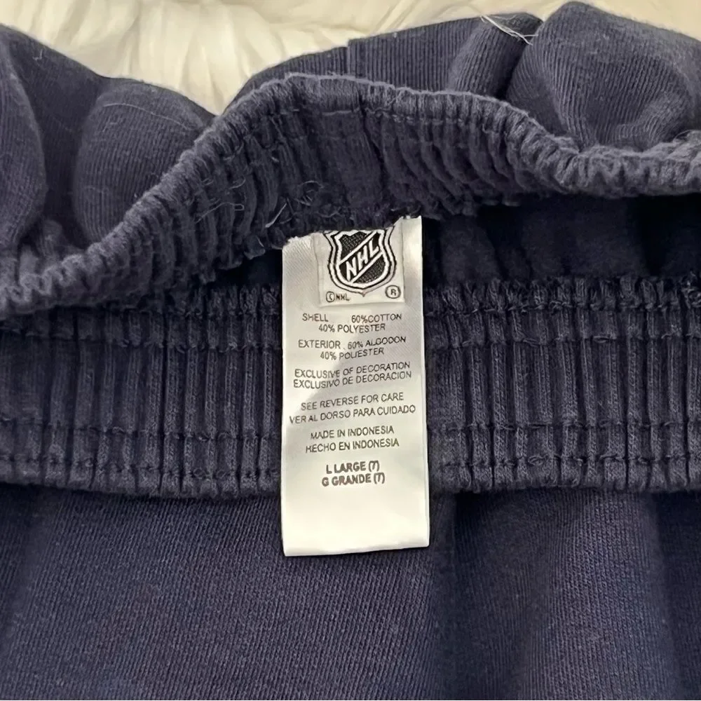 NWOT Reebok Atlanta Thrashers Sweat Pants NHL Blue Youth Size Lg (7)